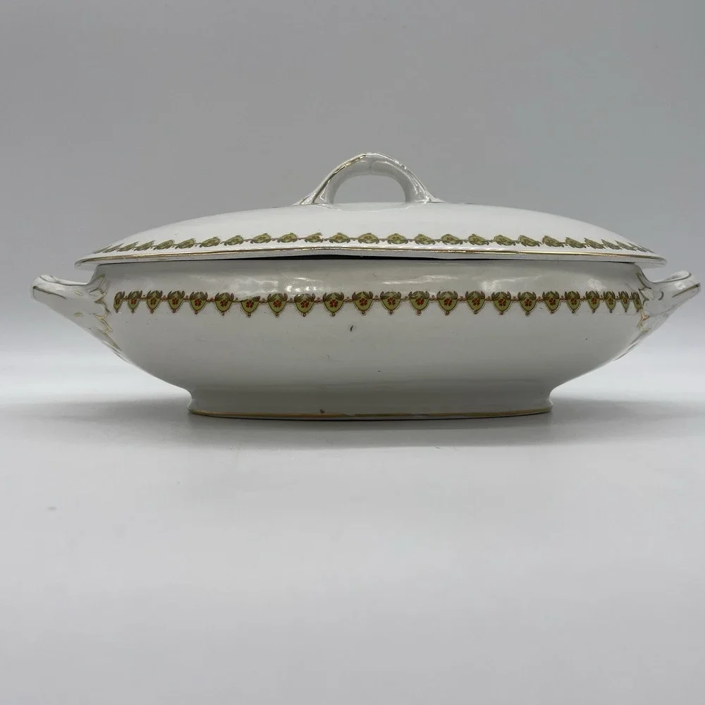 Vintage Wood & Sons Oval Covered‎ Vegetable Serving Bowl & Lid Handles England
